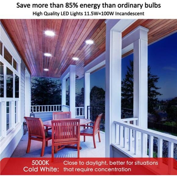 Motion Sensor Flood Light Bulbs, Dusk to Dawn LED Security Light E26 Base - Picture 3 of 7